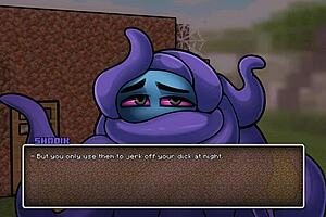 we give our girl a golden bikini in hornycraft parody