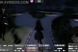 Sereka sneaks out in a naked coat for outdoor exposure