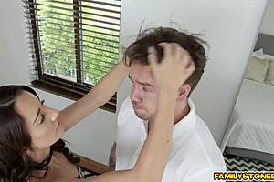 I ride my stepbro's cock in cowgirl position.