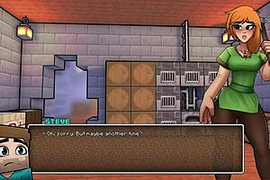 we give our girl a golden bikini in hornycraft parody