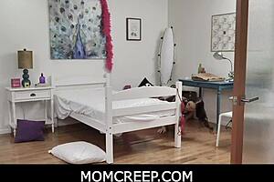 Desiree Dulce's Big Tits Milf Stepmom Fucks Stepson Under Bed POV