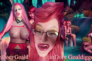 The goddess in glasses tells her slave to pay up and jerk off for her domination fetish