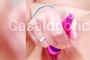 i'm gabi carlos, makin' her squirt with my big tits in lesbian sex