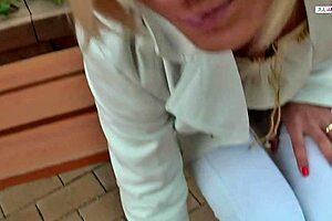 this sweet blonde girlfriend has nice feet and uses them for sex