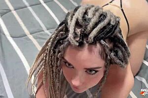 Sexual Beauty Shakes Big Ass During Pov Deepthroat Fucking