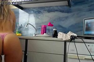 a teen 18+ seductress unleashes temptation by teasing her delicious booty on webcam