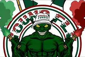 Neymar's intense celebration after scoring a goal