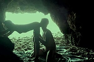 Hidden Inside The Cave At The Beach With A Flexible Couple.