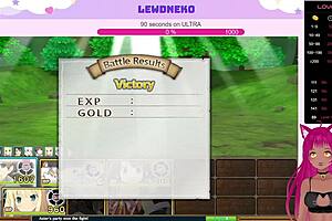 Vtuber Lewdneko Moans Loudly Playing Evenicle Part 10 With Big Tits Creampie Action!