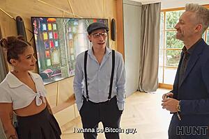 Latina Wife's Shaved Pussy Fucked on Sofa