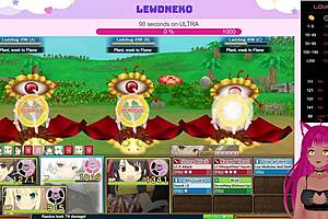 Vtuber Lewdneko Moans Loudly Playing Evenicle Part 10 With Big Tits Creampie Action!