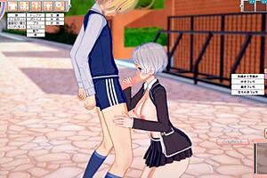 feisty big-tit jk asami gets her tits rubbed and fucked in this 3d hentai sex video