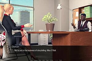 Jessica Oneil asks, 'Want to see this blonde MILF's hard news in the office game?' Episode 4