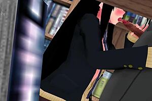 in this hentai, the girl gets fingered and creampied while masturbating