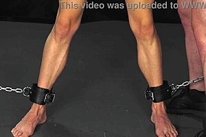 Submissive Pretty Boy Tied Up & Whipped In Bdsm Dungeon