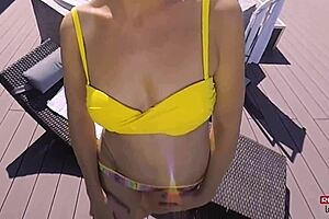 Hot Outdoor Jacuzzi Encounter in POV