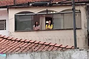 Oh wow, we're licking pussies bent over outdoors on the porch!