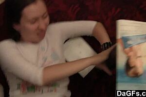 Steamy Lesbian Sex On The Couch!