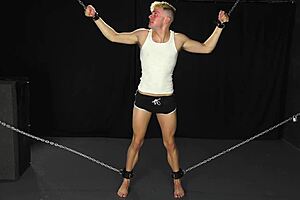 Submissive Pretty Boy Tied Up & Whipped In Bdsm Dungeon