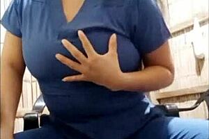 Nurse Arrives Home Singing Reggaeton and Touches Her Sexy Body