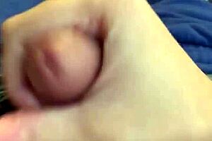 Guy jerks off on bed, fails NNN challenge