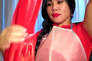 latex glove fetish domination with mistress in hospital