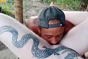 I fucked trio by river and came on pussies