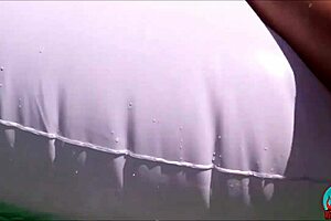 Blonde British Wife And Husband Engage In Erotic Play With Unicorn. On Public Beach With Big Ass.