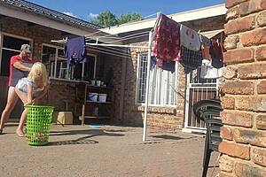 Cuckold asks, 'Why are you fucking my wife in doggystyle outdoors?'