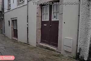 Jeny Smith Endures Intense Strap Bondage in Public Exposure.