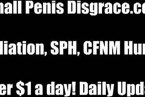your small cock just isn't big enough for me in this femdom humiliation session.