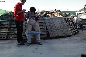 Fuck Her Ass on a Log Outdoors!