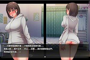 in the dead of night, a hentai character strips naked from the waist down and heads to the convenience store, building excitement until climax