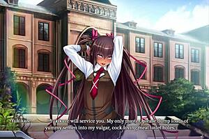 Taimanin Yukikaze 2: Heroine Endures Blowbang and Bukkake in Anime