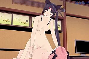 ushiwakamaru and scathach and astolfo intense sex in fate grand order hentai?