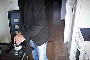 In The Kitchen Morning Coffee Fuck from Behind Before Going to Work