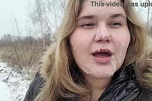i watched my girlfriend get a huge facial, cute bbw blonde with big natural tits in inclement weather