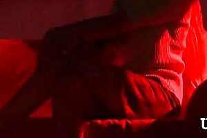 Two Busty Girls Strip and Rip Clothes in Threesome