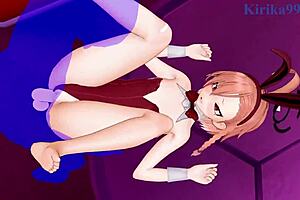 mikamo neru bunny girl and uzawa reisa intense sex in blue archive hentai 😏