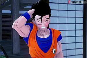 Chichi gets stuck in the kitchen and fucked hard!