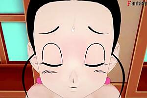 Chichi gets stuck in the kitchen and fucked hard!