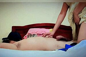 Hey, Gruesoo, can I rub your cock with my huge tits?