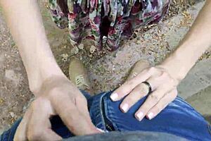 Heartfelt Public Sucking by Stunning Girlfriend in Dress Unleashes Passionate Cum