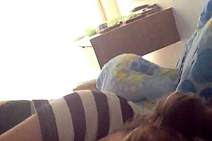 Eveline Immergeil intensely sucks my cock while urging you to jerk off