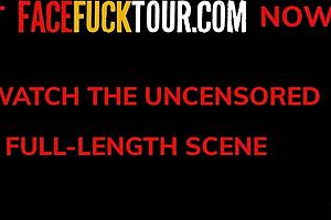 face fuck tour with lisi kitty gagging on monster cock in sloppy homemade session