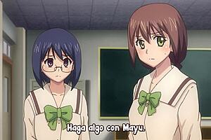 Nobunaga-sensei anime babe sucks big tits in hentai