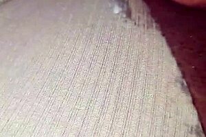 Best friend fucks harder, cums deep, keeps pounding that huge ass in sheer lingerie!