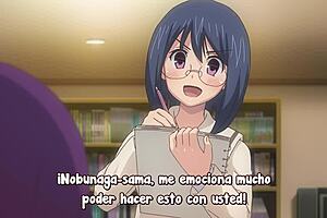 Nobunaga-sensei anime babe sucks big tits in hentai