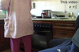 indian bhabhi drinks cumshot after huge dick flash