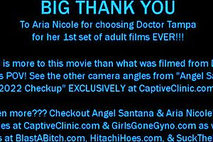 become doctor tampa for angel santanas 2022 yearly gyno exam with nurse aria nicole as chaperone at doctor-tampa com